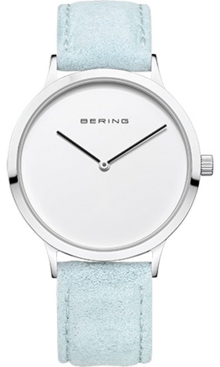 Ceas dama Bering 14937-804 cuart analogic otel inoxidabil albastru gri 39mm