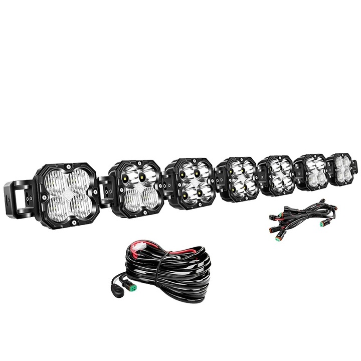 Bara LED 46 inch, víz- és porálló, alumínium, kábel, többszínű