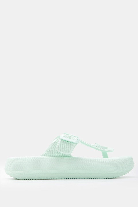 Papuci Luigi, talpa dubla, catarama, verde menta, femei