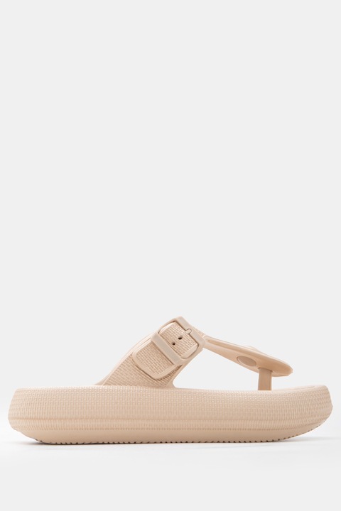 Slapi Luigi, talpa dubla, catarama, bej-inchis, 40-41 EU