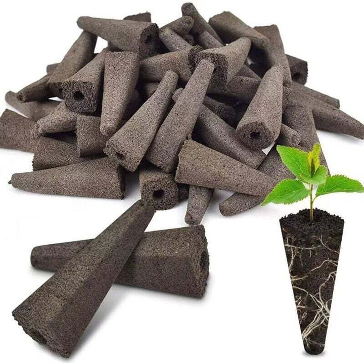 Set 50 bureti pentru cresterea plantelor, hidroponic, negru, universal