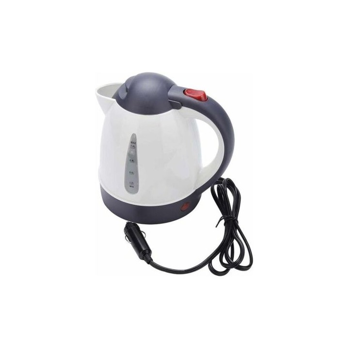 Autós elektromos vízforraló 1000ml fekete fehér 18x16x14.3cm
