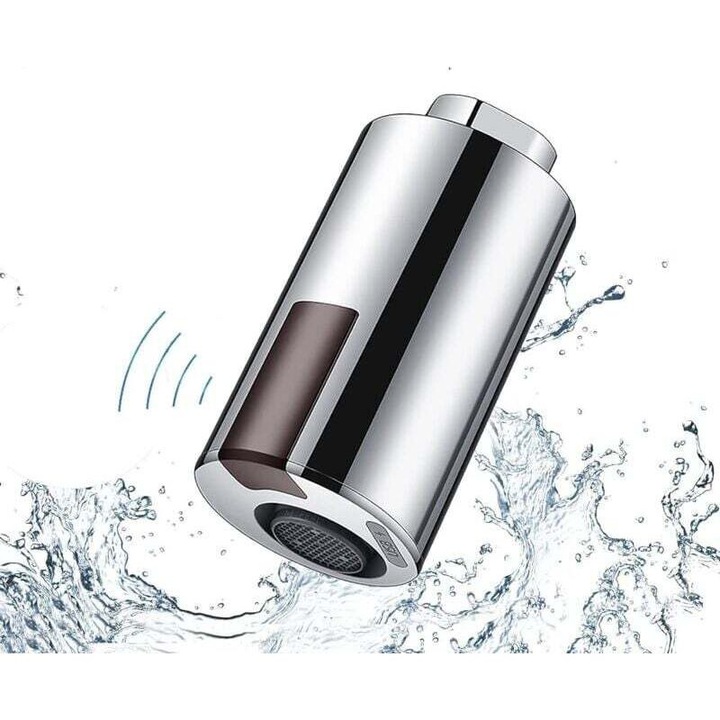 Robinet bucatarie inteligent, senzor infrarosu, alimentare USB, alb