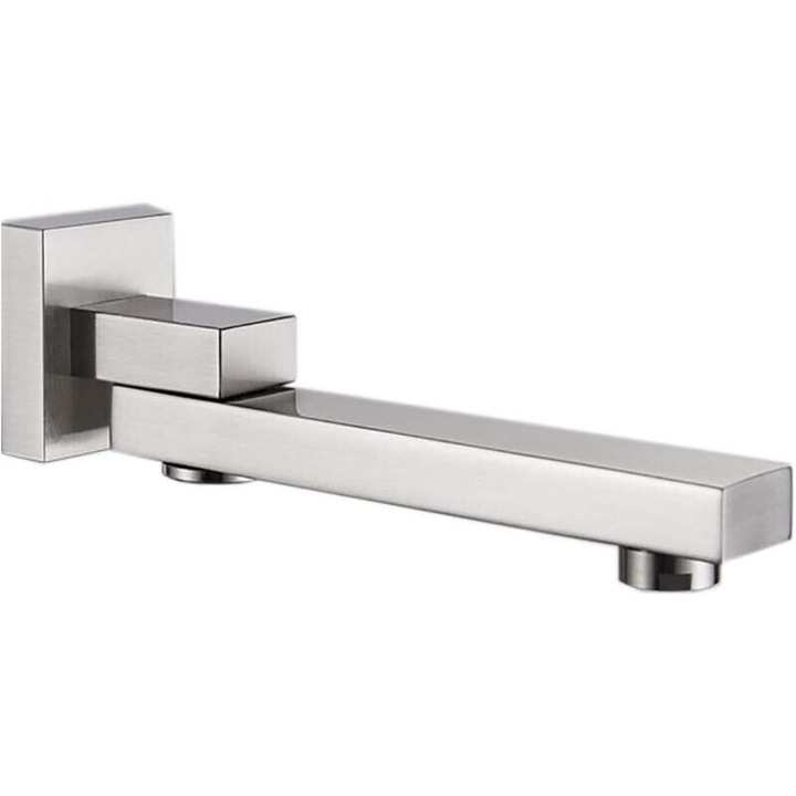 Robinet cada perete, alama, rotativ 180°, negru nichel, crom, periat, G1/2
