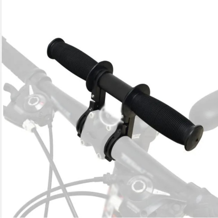 Maner auxiliar pentru copii pentru bicicleta K0441-0610-QH6852, montaj pe ghidon, lungime 260 mm, negru