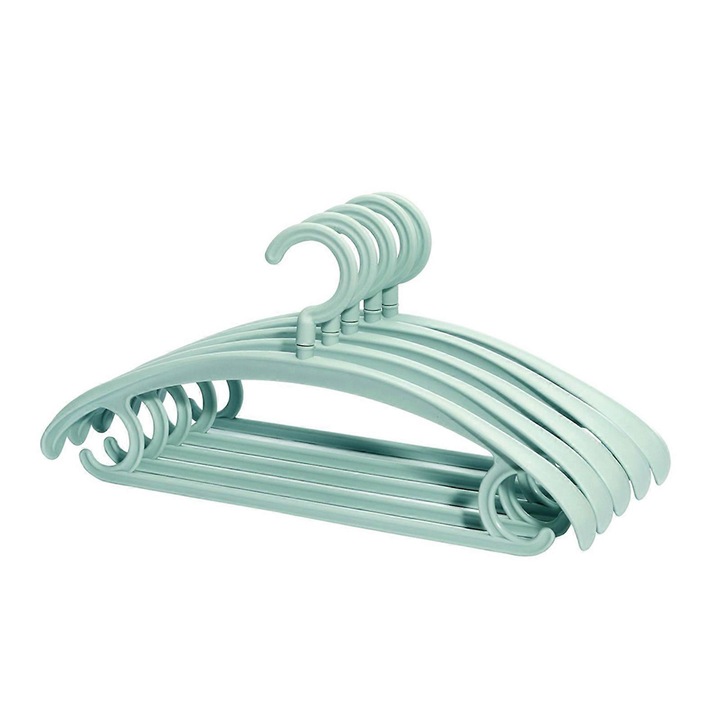 Set 10 umerase haine, 42x2x20.5cm, albastru deschis, rezistente, antiderapante