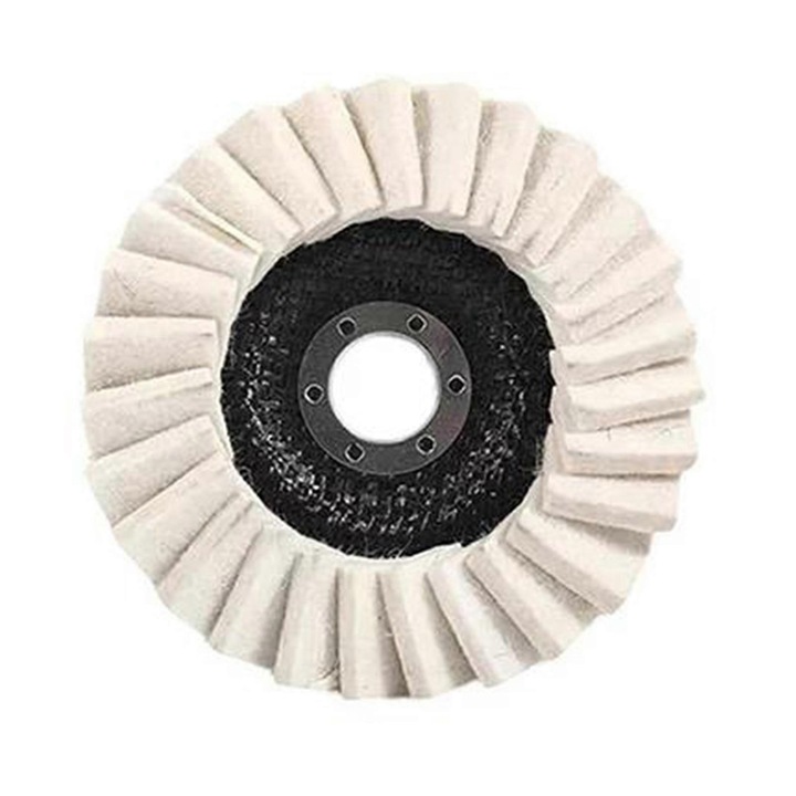 Disc de lustruit din lana, 125mm, set 3 buc, multicolor