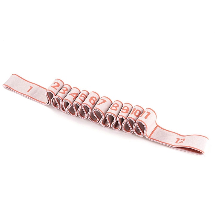 Banda elastica fitness multifunctionala, 11 segmente, negru, M