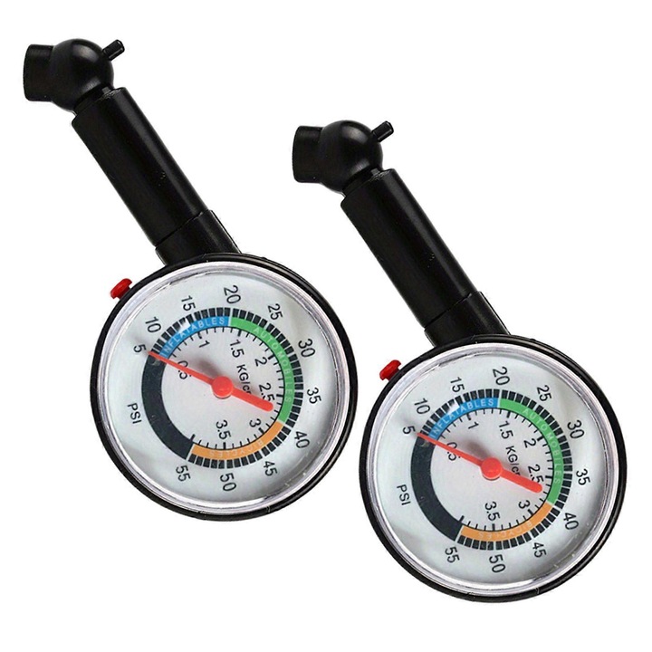 Hordozható gumiabroncsnyomásmérő készlet 2 db többszínű 5-55 PSI