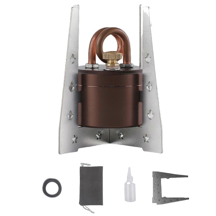 Arzator camping mini portabil, 2026, usor, rezistent, 7.1x6x4cm