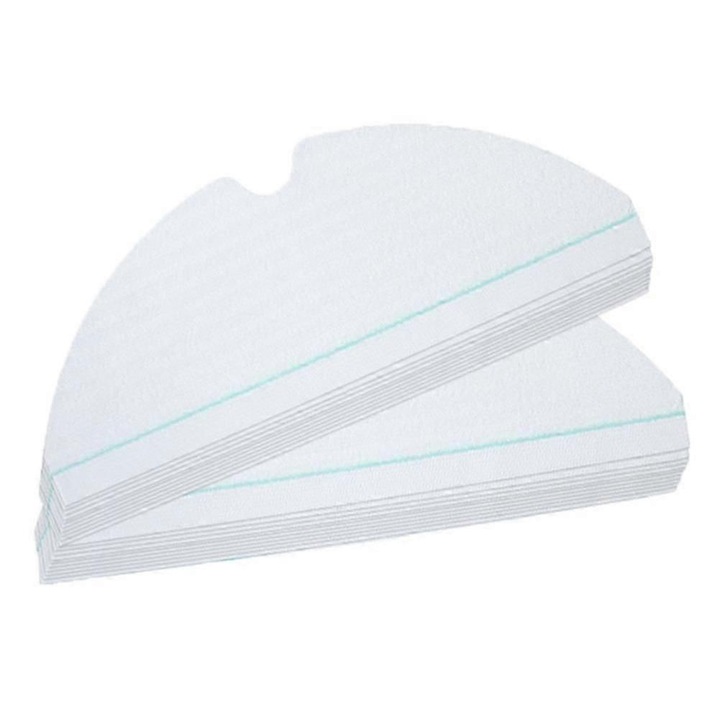 Set 25 lavete mop de unica folosinta microfibra, alb, 25 buc
