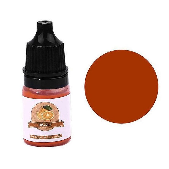Folyékony pigmentek gyantához, 24 szín, 5ML, narancssárga