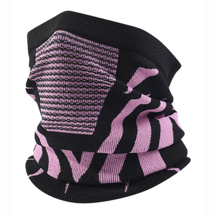 Masca schi iarna, material nylon, roz, marime universala