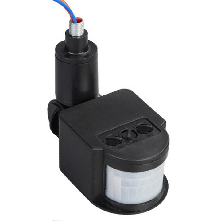 Senzor miscare PIR, unghi 120°, rezistent la apa, alb, 3-8m