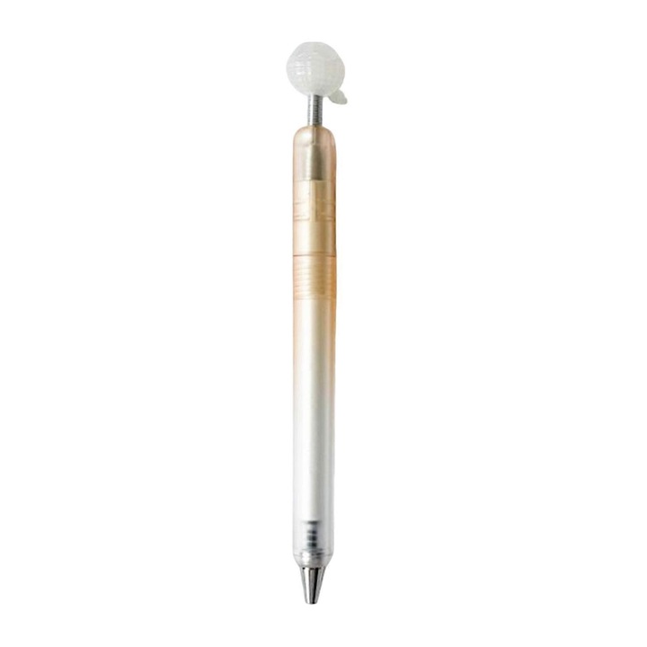 Pix gel retractabil 0.5mm, design lychee, uscare rapida, galben