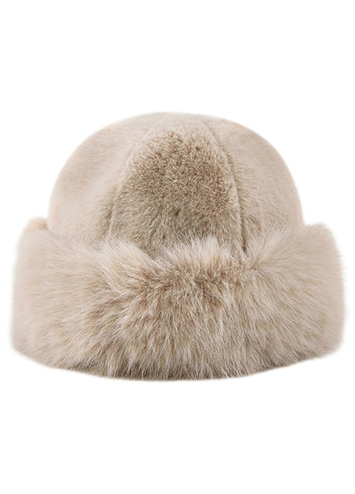 Palarie tip bucket, plus, bej, 21x54-57cm, unisex, calduroasa