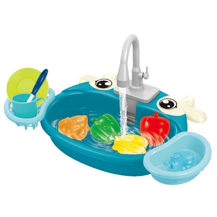 Chiuveta de joaca pentru copii, set, albastru, 40.5x25x21cm