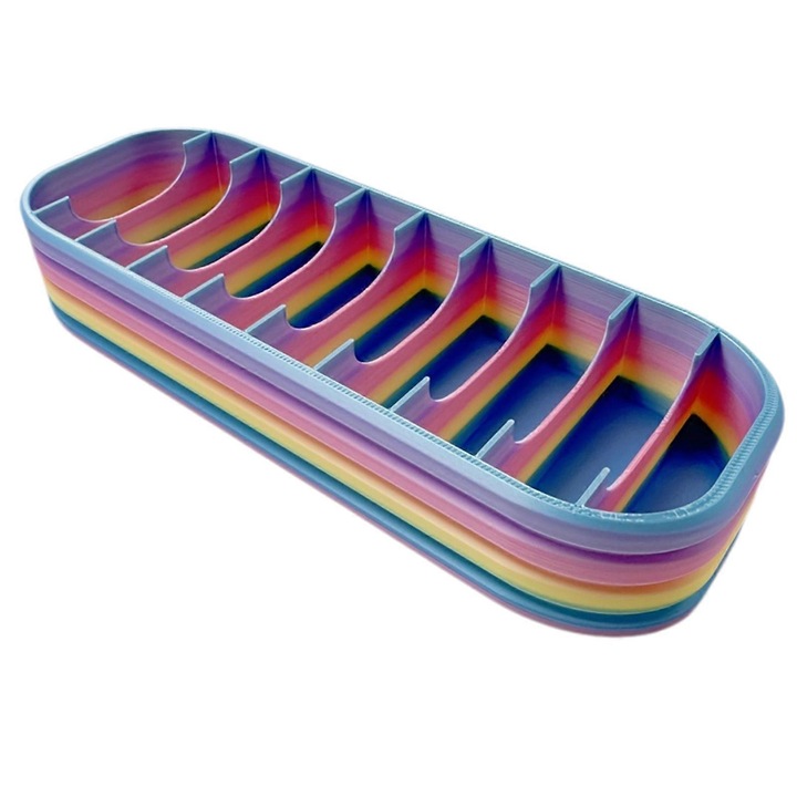Cutie depozitare 10 compartimente pentru unelte arta diamant 20.5x7x5cm plastic