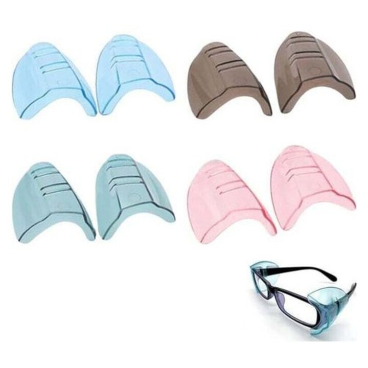 Set 4 protectii laterale ochelari protectie TPU flexibil transparent