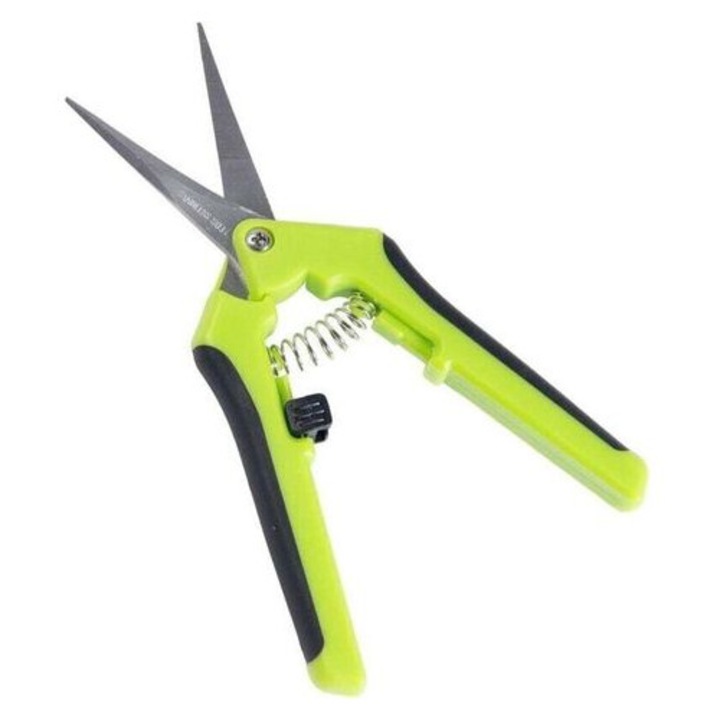 Kerti olló, rozsdamentes acél, ergonomikus, zárral, 20cm