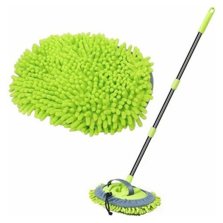 Perie spalat auto 2 in 1 microfibra chenille 120cm telescopica