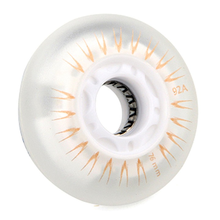 Görgő fékkerék, 76mm, fehér, ellenálló, világító