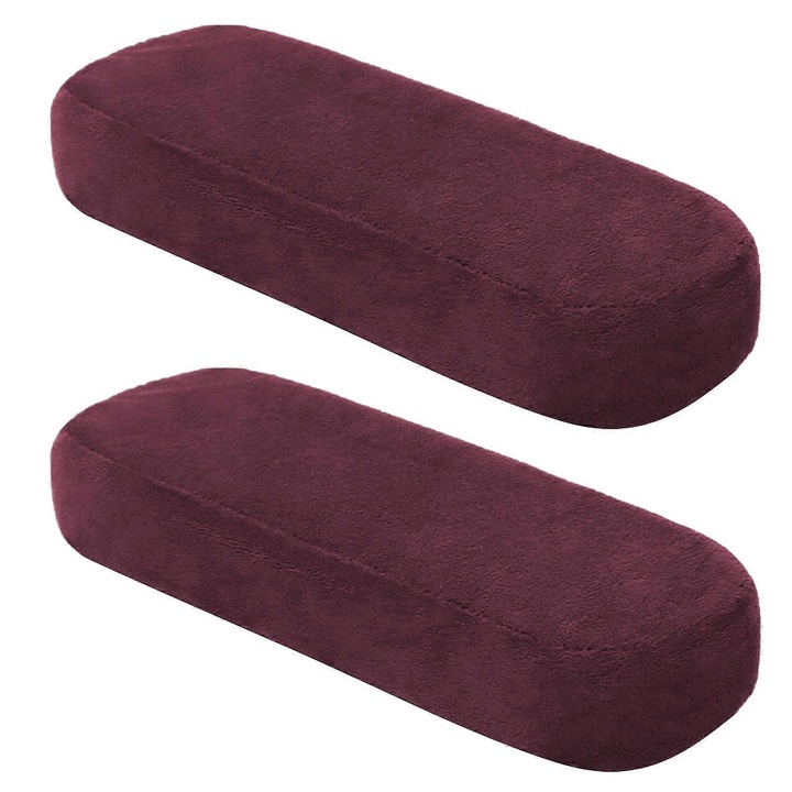 Set 2 Perne Brat Scaun, ergonomic, burete memorie, rosu vin, universal, reglabil