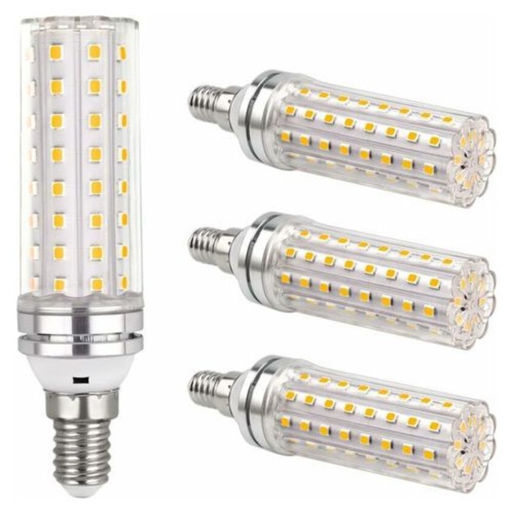 4 db E14 LED izzó készlet, 20W, 3000K, meleg fehér, 1200LM, 220-240V