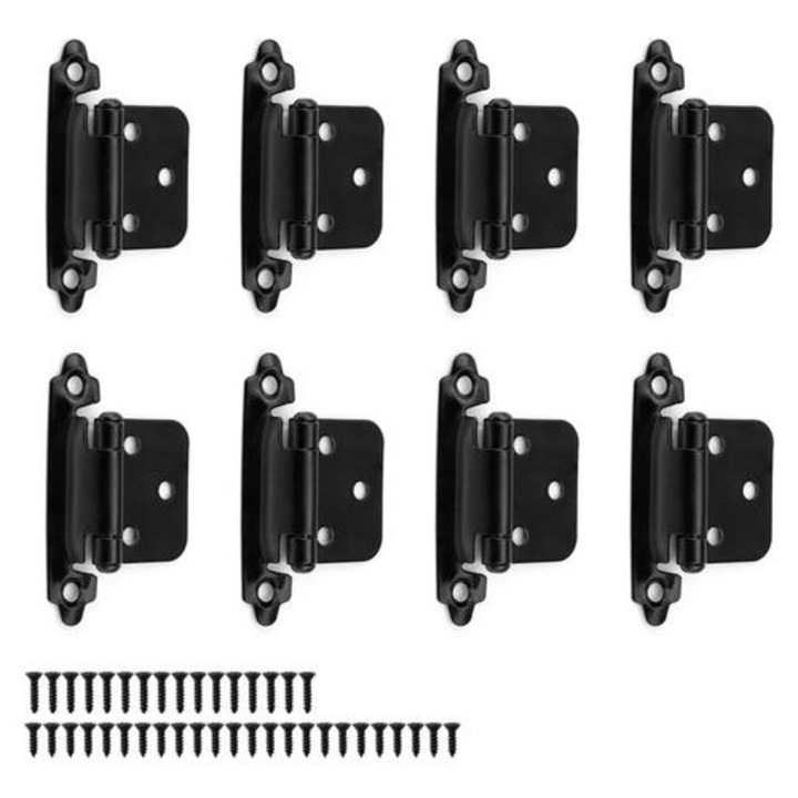 8 db fekete fém zsanér készlet 1.4mm 3kg