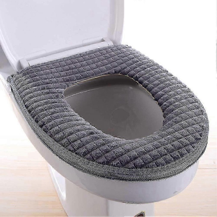 Univerzális puha, mosható, meleg plüss WC-ülőke huzat