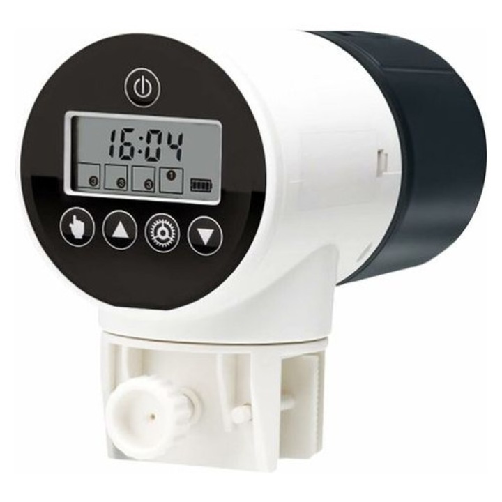 Hranitoare acvariu automata cu ecran LCD, rotativa 360°, capacitate medie, rezistenta la umiditate