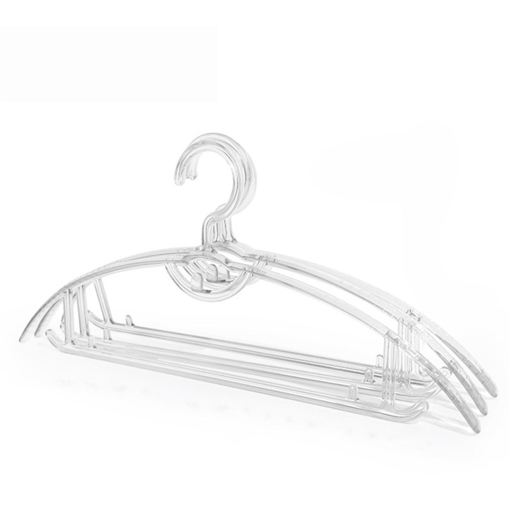 Set 5 umerase transparente pentru haine, multifunctionale, 30x15cm