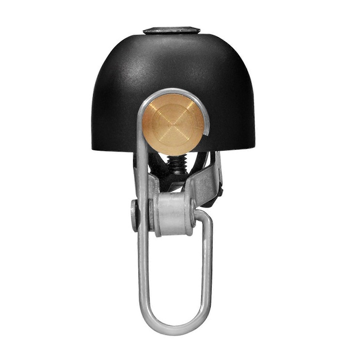 Sonerie bicicleta, otel inoxidabil, negru, compacta, universala, 5x5cm