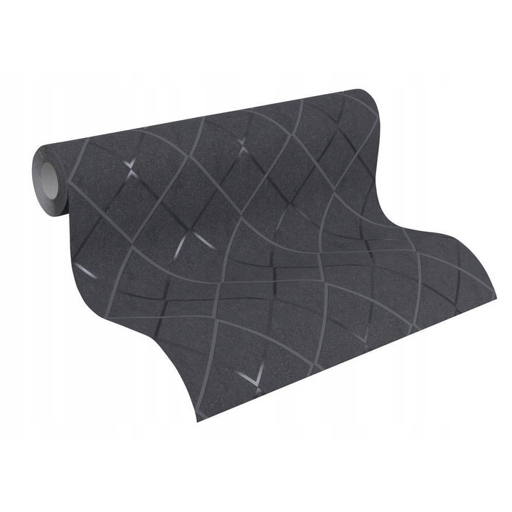 Tapet vinil AS Creation 30518-4 negru-grafit 10,05x0,53m