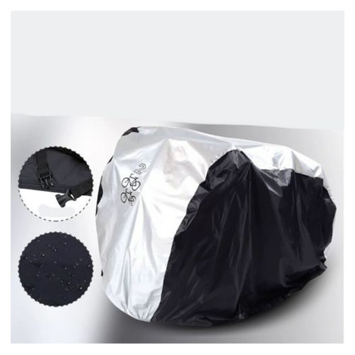 Husa bicicleta exterior, rezistenta, impermeabila, anti-UV, 300g, cu sac transport