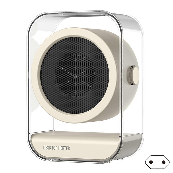 Преносима аеротерма 500W, компактна, бежова, 1.5м кабел