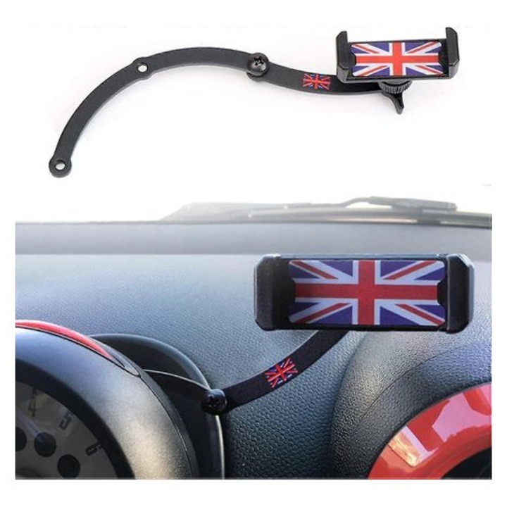 Mini Cooper összecsukható telefontartó, beépített navigáció, állítható, fekete, 3.5-6.3 inch