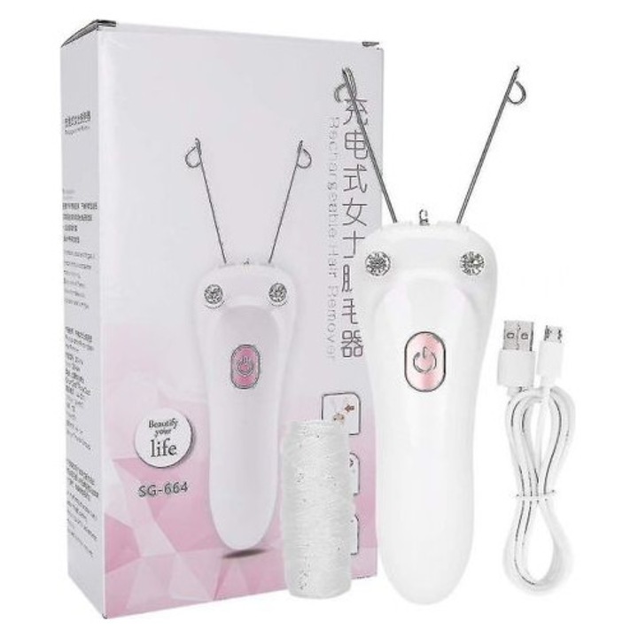 Hordozható arcepilátor, USB, rózsaszín, 500mAh, kompakt