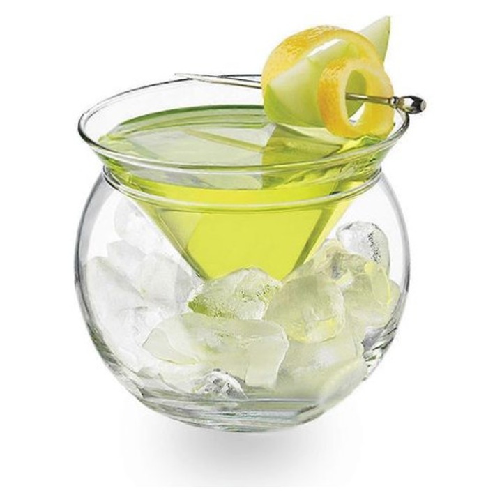 2 db ólommentes kristály koktélpohár készlet, 150ml, átlátszó, 9.5x8cm