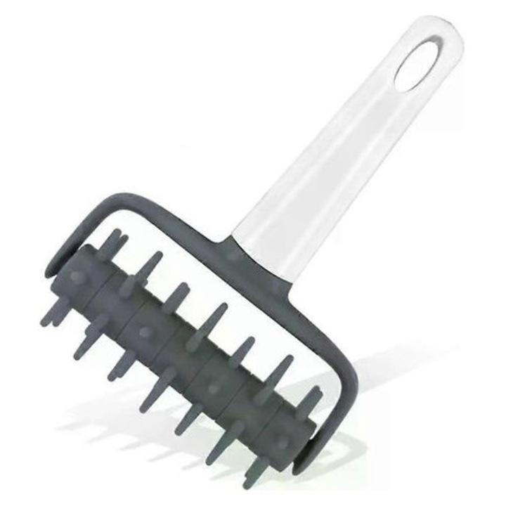 Rulou pizza plastic, antiaderent, rosu gri, 11,8x18x5 cm