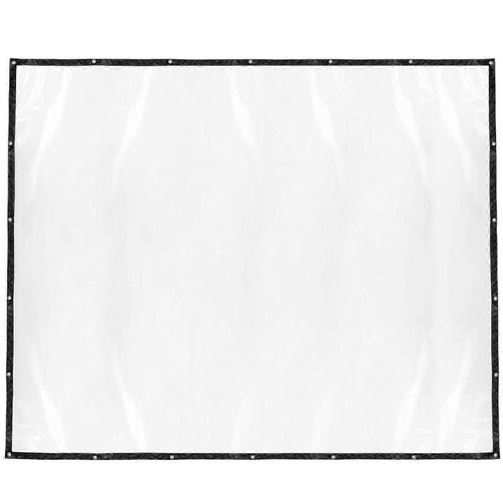 Átlátszó vízálló ponyva, PE, 1.5x1.5m, fekete