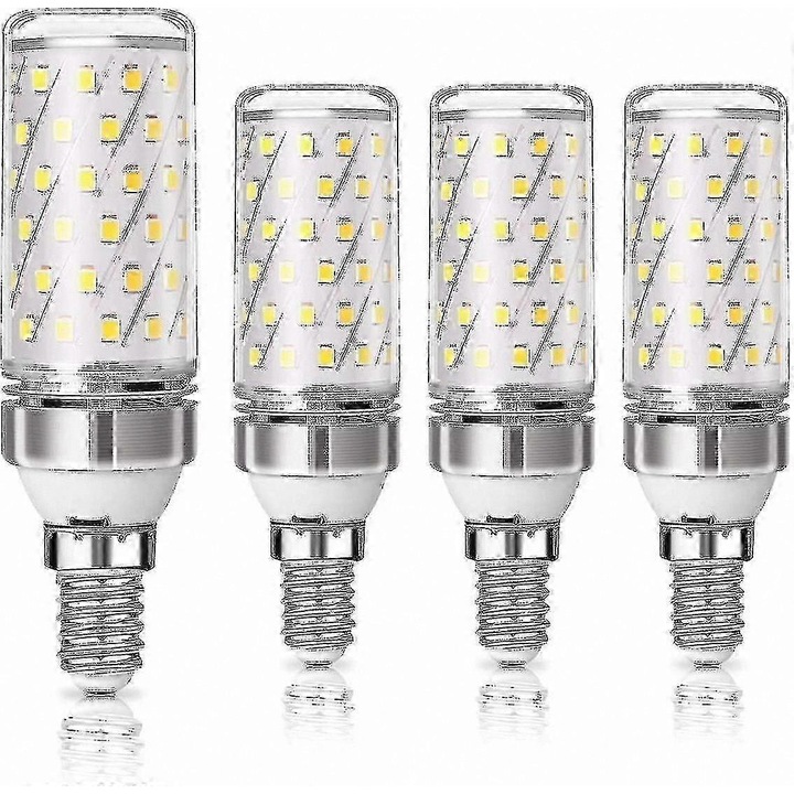 4 db LED izzó készlet 12W 3000K E14 107x31mm meleg fehér