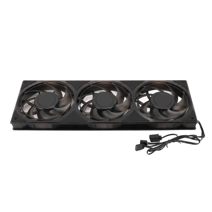 PC ventilátor 3 az 1-ben ARGB 360x120x25mm fekete 2200RPM PWM