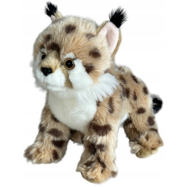 Плюшена играчка Dubi, стоящ рис, 25см, кафяв