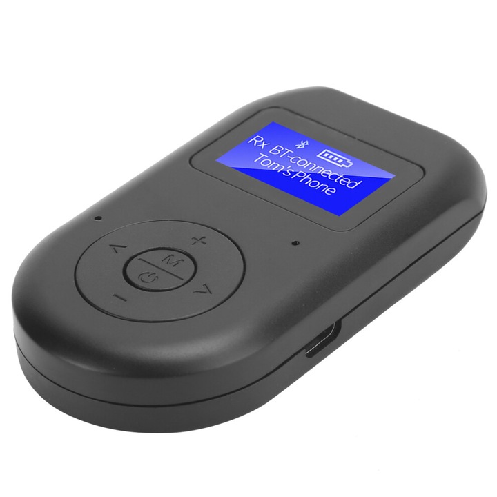 Adaptor Bluetooth 5.0 4 in 1, wireless, negru, 0.96in, 89g