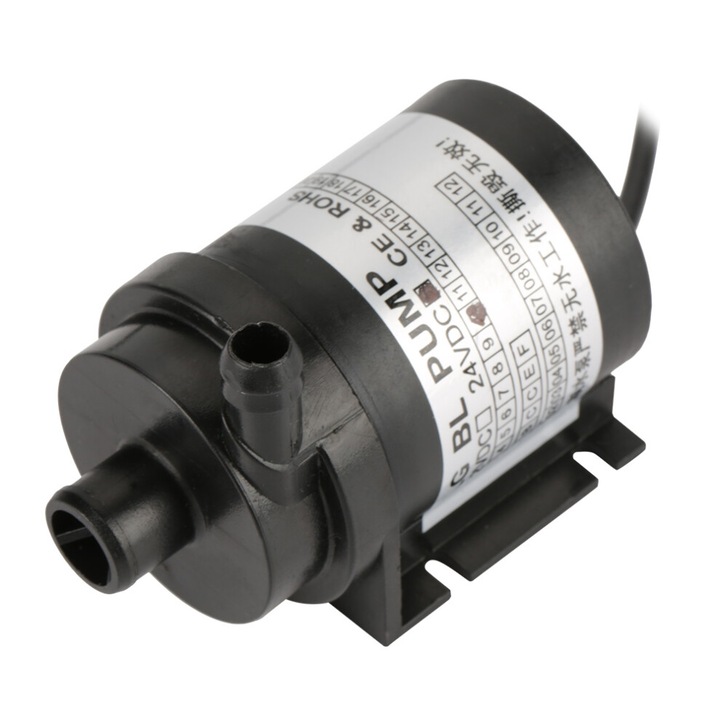 24V 10W magas hőmérsékletnek ellenálló vízpumpa, fekete 13.5x9.2mm