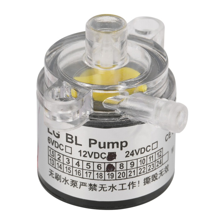 12V 7W műanyag elektromos vízpumpa, csendes, 9x6.8mm
