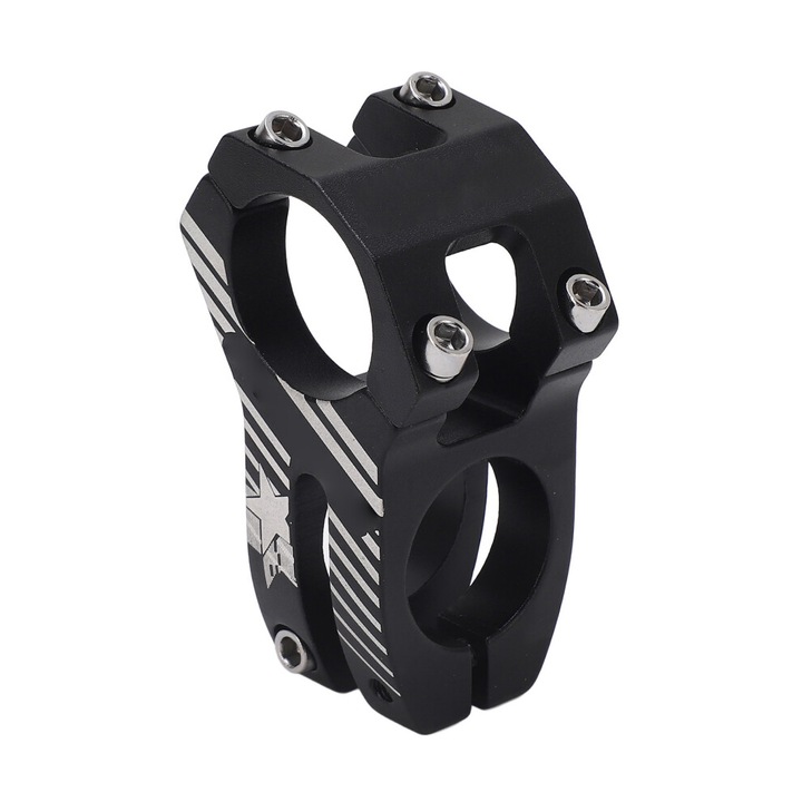 Pipa ghidon bicicleta aluminiu 31.8mm negru 30x45mm