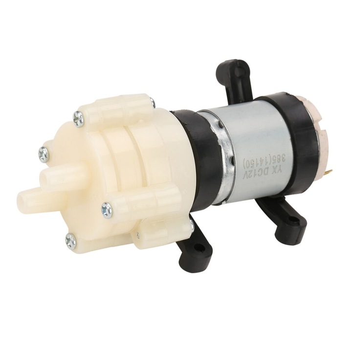 12V-os elektromos vízpumpa, mini, membrános, 10x6x3.5cm, 110g