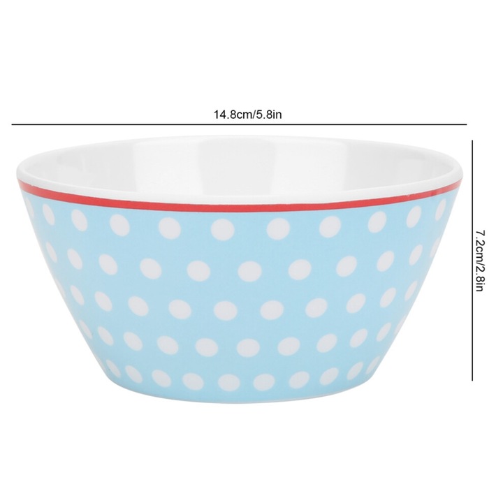 Bol mare pentru mancare, 2.5L, albastru deschis, 14.8x7.2cm